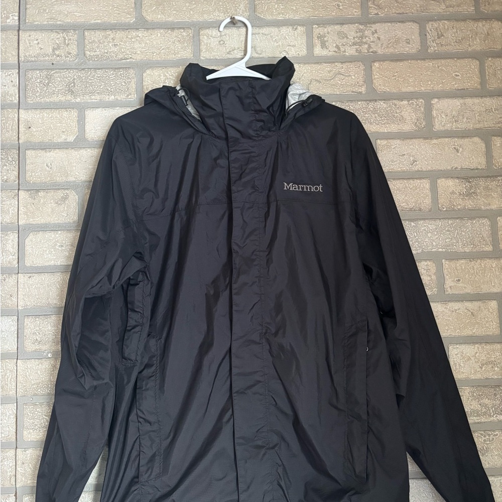 Marmot Black Hooded Rain Jacket